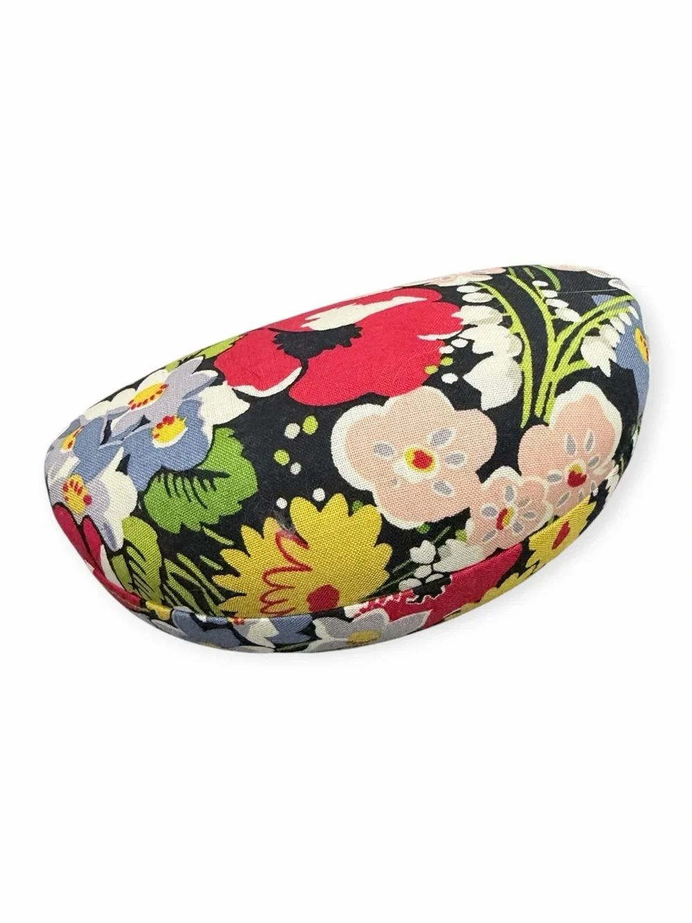 Vera Bradley Black Floral Large Clamshell Eyeglasses Sunglasses Case